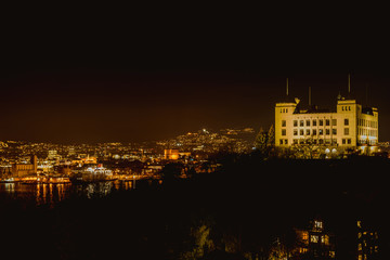 Fototapeta premium Oslo stolica Norwegi w nocy