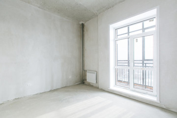 interior of the apartment without decoration