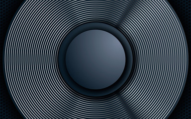 Obraz premium Dark abstract background with black overlap layers. Texture with line element decoration.