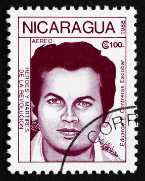 Postage stamp Nicaragua 1988 Eduardo E. Contreras Escobar