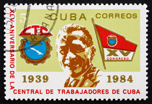 Postage stamp Cuba 1984 Cuban Labor Union, 45th anniversary