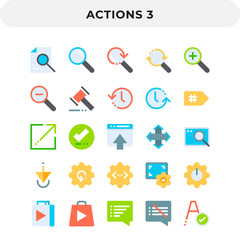 Flat Icons Pack for UI. Pixel perfect vector icon set for web design and website application.