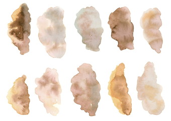 Watercolor Texture Hand Painted Blobs
