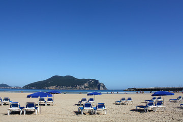 Fototapeta na wymiar Strand an der spanischen Atlantikküste