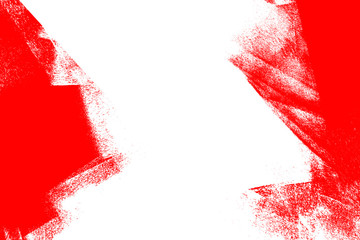 white and red hand painted brush grunge background texture