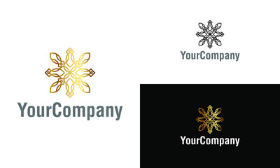 Fototapeta na wymiar Creative ornament logo design template. Universal ornament vector logo.