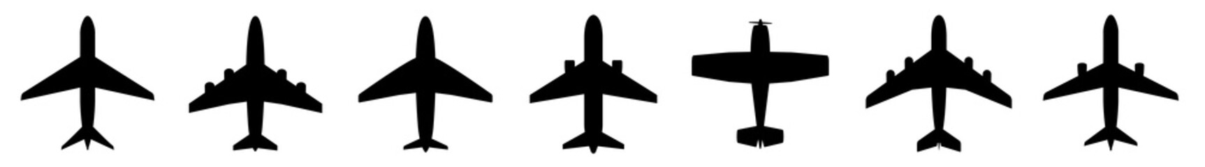 Set airplane icon. Aircrafts flat style - stock vector. © Comauthor