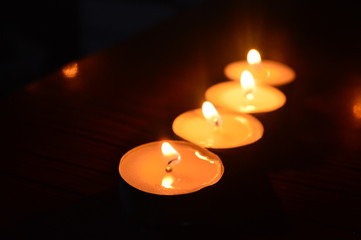 candles in the dark