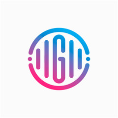 letter G with pulse concept. sound waves sign, bass, DJ. Suitable for Creative Industry, Multimedia, entertainment, technology, digital, Industry Music, Studio, Shop, and any related business - vector
