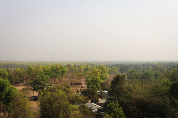 Obraz premium A great evergreen highland view from a tower in Bangladesh