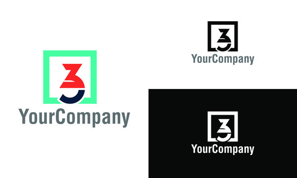 Corporate letter 3E logo design template. Simple and clean flat design of letter 3E logo vector template.