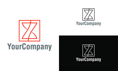 Corporate letter Z and hourglass logo design template. Simple and clean flat design of hourglass logo vector template.