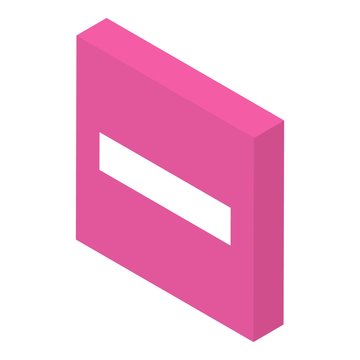 recommend clip art: Minus operation icon. Isometric of minus operation vector icon for web design isolated on white background