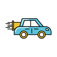 Future car icon line design