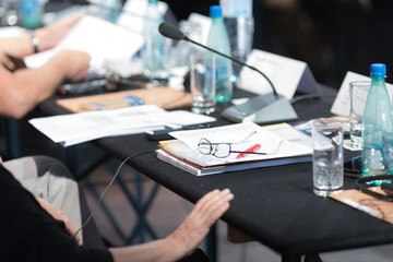 microphone at conference table