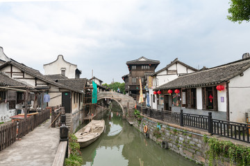 The scenery of the new field town in Pudong New Area, Shanghai, China
