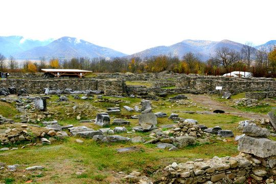 Ruins of the old dacian fortress in Sarmisegetuza Regia, Romania, two thousand  years ago