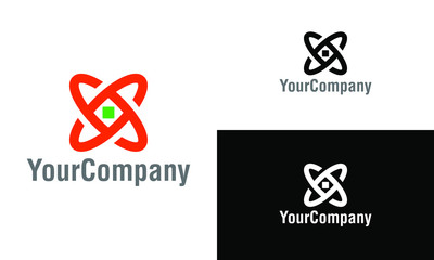 Communication logo template design. Creative vector emblem, for icon or design concept. Abstract recycle logo template design.