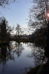 die nette mit spiegelung