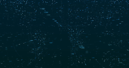 Abstract digital network data background, 3D rendering © Yuriy