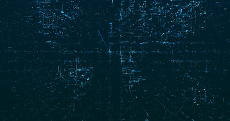 Abstract digital network data background, 3D rendering