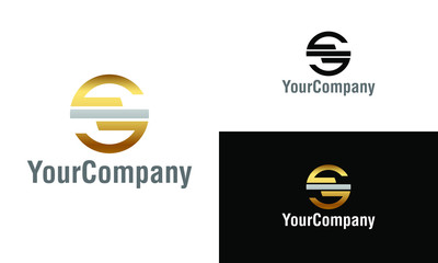 Circle letter GS logo template design. Creative vector emblem, for icon or design concept. Creative letter GS logo template design.