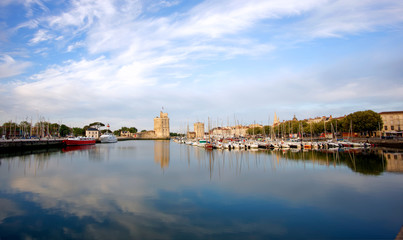 La Rochelle harbor in Charente Maritime coast