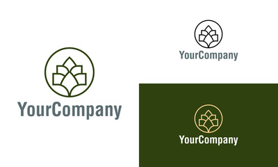 Creative flower petals logo. Linear and natural flower logo design template. Cosmetic, Beauty, Spa,Petals, Flowers, Monogram icon made with petals.