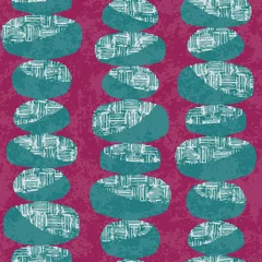 Tapeten Vektor abstrakte nahtlose Muster im Stil der 50er, 60er, 70er Jahre. Funky geometrisches Design aus der Mitte des Jahrhunderts. © Nespola Designs