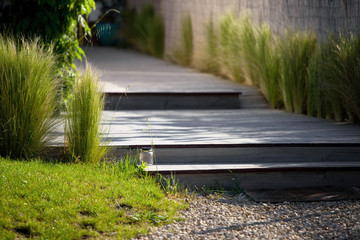 Jardin et aménagement de terrasse en bois