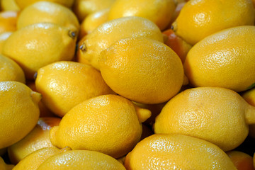 background of fresh juicy lemons