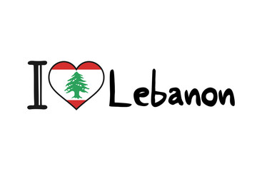 I love Lebanon symbol