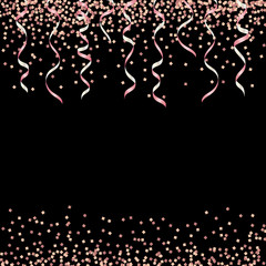 background of pink glitter and ribbon