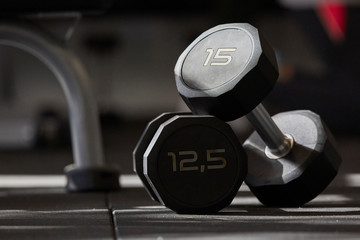 Dumbbells.Fitness concept. sport Gym