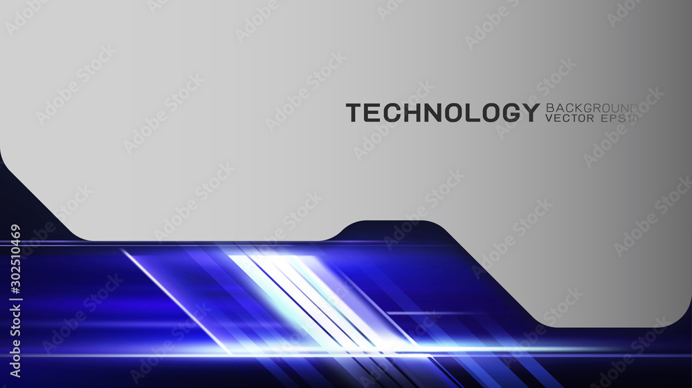 Poster abstract trendy and technology concept with light line movement and copy space background, vector il