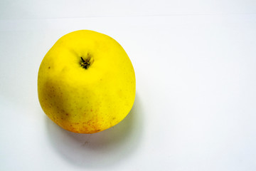 fresh unagored apple on a white background