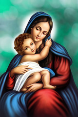   MARY Mother Of JESUS - obrazy, fototapety, plakaty