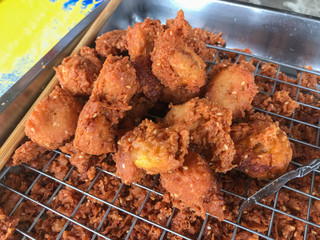 close up of deep fried banana, Thai Food