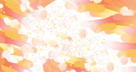 Obraz na płótnie Canvas abstract background beautiful watercolor orange yellow watercolor spot the point of fill. digital painting imitation watercolor.