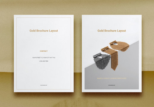 Gold Business Brochure Layout