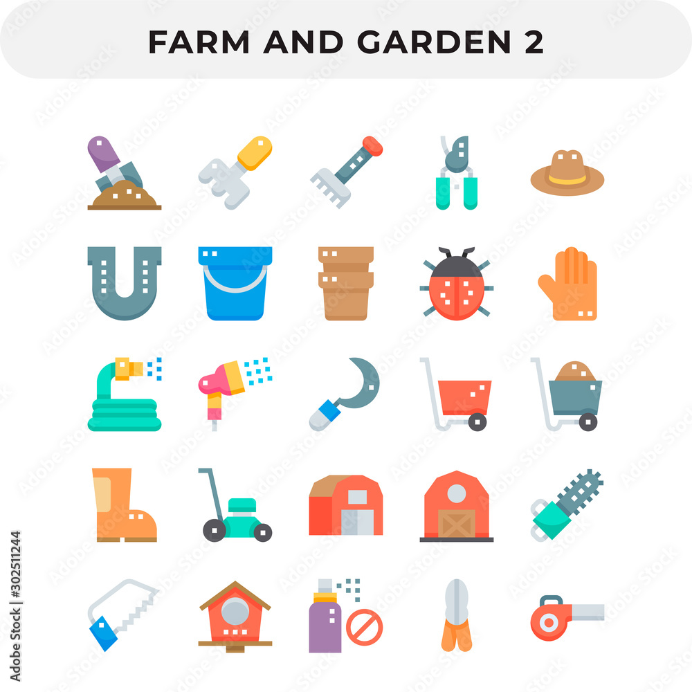Poster Flat Icons Pack for UI. Pixel perfect vector icon set for web design and website application.