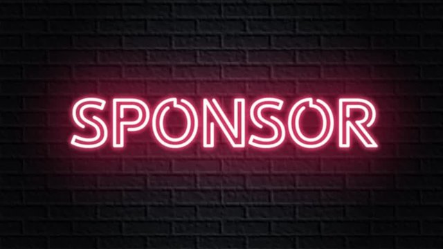 red neon video animation sponsor