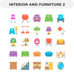 Flat Icons Pack for UI. Pixel perfect vector icon set for web design and website application.