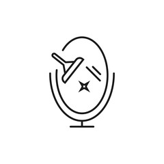 mirror cleaning - minimal line web icon. simple vector illustration. concept for infographic, website or app.