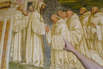 affreschi sulla vita di san benedetto a monte oliveto maggiore