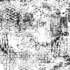 Worn down wallpaper pattern design. Broken plaster and grunge damask effect. Distressed overlay texture design. Vector illustration. Eps10.