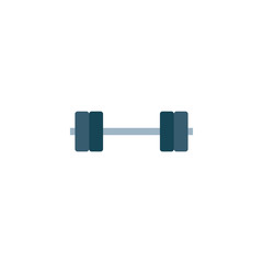 Isolated gym weight flat design