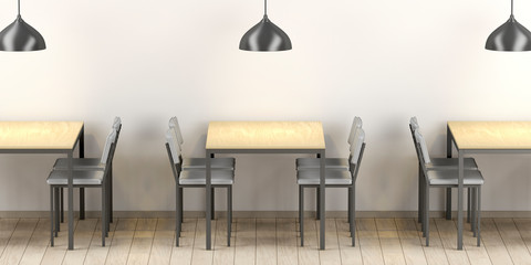 Empty modern restaurant