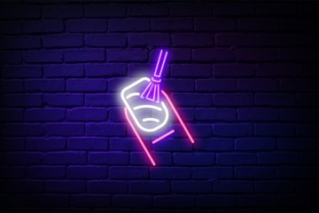 nail icon. Elements of Beauty, make up, cosmetics in neon style icons. Simple icon for websites, web design, mobile app, info graphics