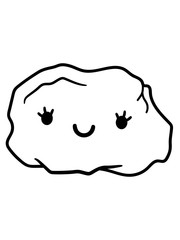 weibliches steinchen frau stein baby felsen mädchen girl kiesel süß niedlich augen gesicht mund moos lieb kind baby design glücklich überwachsen alt riss